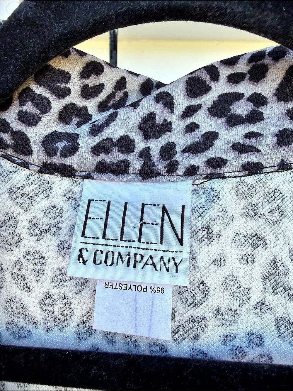 Ellen & Company Leopard Print Blazer in Gray & Black Size Small - Picture 2 of 6